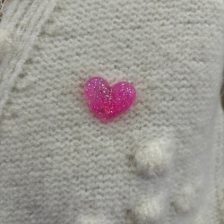 Pin's coeur glitter | Baby pink