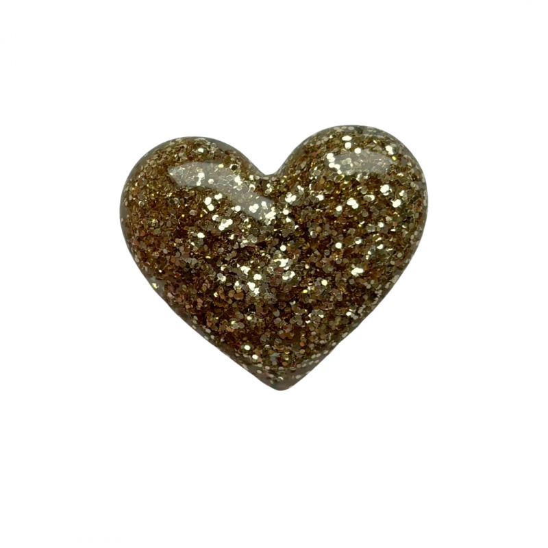 Pin's coeur glitter | Champagne - Little cecile