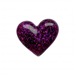 Pin's coeur glitter | Violet holographique