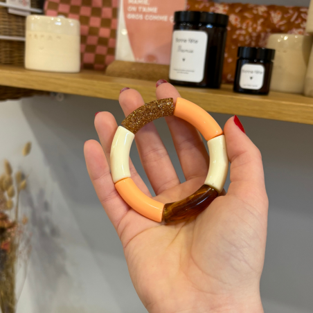 Bracelet de perles acryliques | Le corail - Little cecile