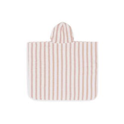 Poncho de bain | Rayé rose