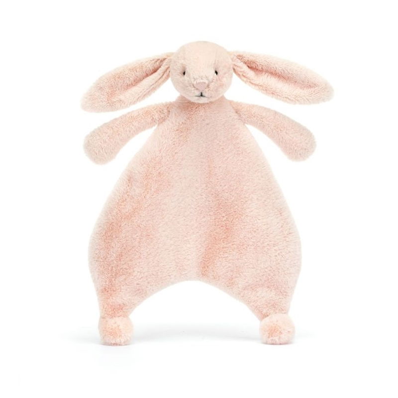 Doudou plat Bashful | Lapin blush