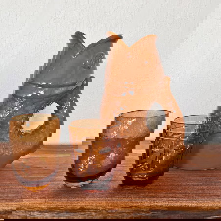 Vase ceramic Poisson GM | Marron