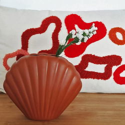 Vase céramique Coquillage PM | Terracotta