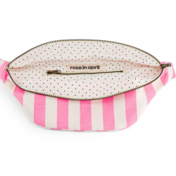 Sac banane | Rayures rose fluo