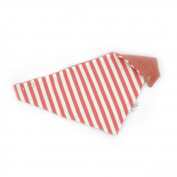 Bandana en coton | Rayée corail
