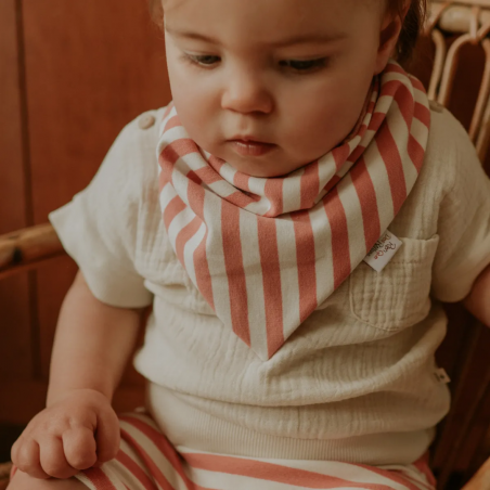 Bandana en coton | Rayée corail Bandana en coton | Rayée corail