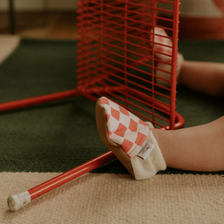 Chaussons | Damier corail - Rien que des bêtises Chaussons | Damier corail - Rien que des bêtises