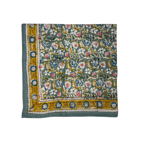 Foulard Indien | Absynthe Vert de gris - Bonheur du jour