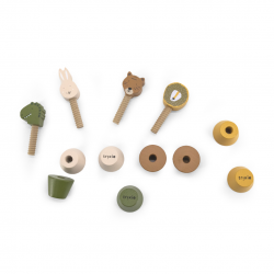 Animaux à vis en bois