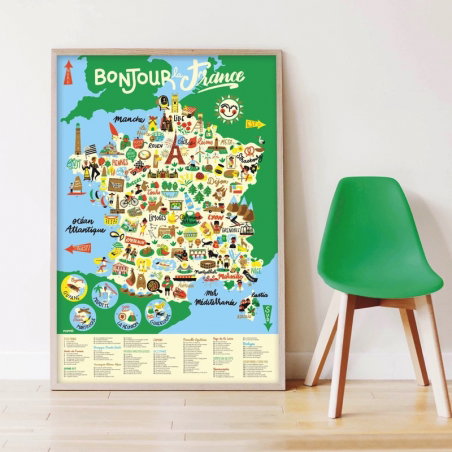 Poster Stickers | Carte de France - Poppik