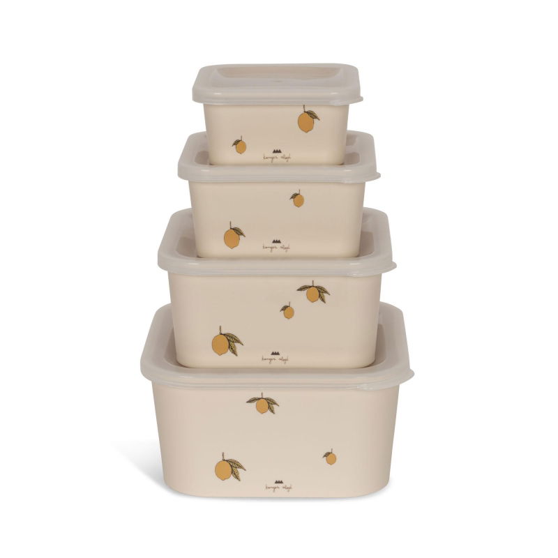 Lot de 4 boîtes repas | Lemon - Konges Slojd