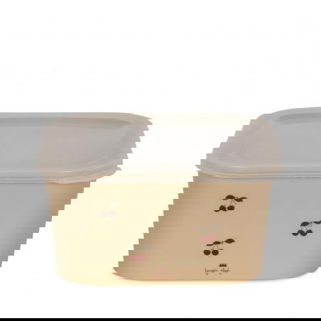 Lot de 4 boîtes repas | Cerises - Konges Slojd Lot de 4 boîtes repas | Cerises - Konges Slojd
