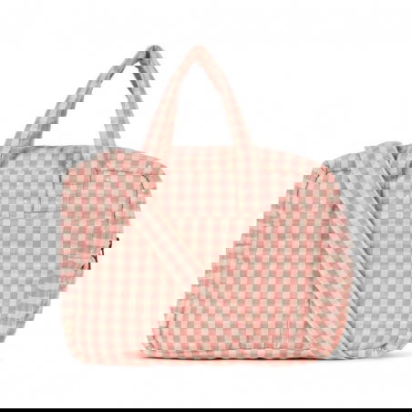Sac pour poupée | Powder pink check - Konges Slojd