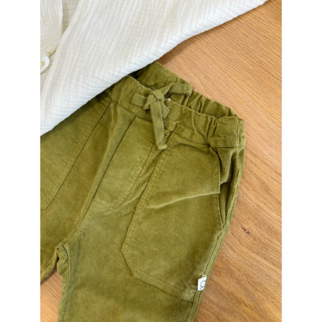 Pantalon Velours Rick | Olive - Cozmo