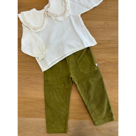 Pantalon Velours Rick | Olive - Cozmo