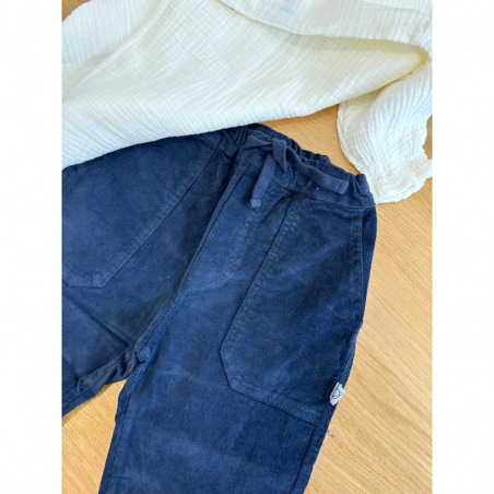 Pantalon Velours Rick | Navy - Cozmo Pantalon Velours Rick | Navy - Cozmo