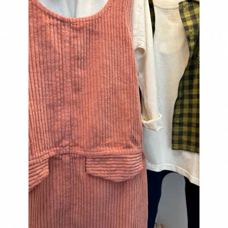 Robe velours Emilia | Rose - Cozmo Robe velours Emilia | Rose - Cozmo