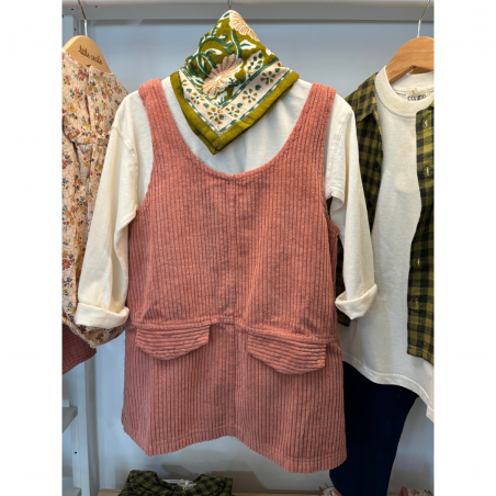 Robe velours Emilia | Rose - Cozmo Robe velours Emilia | Rose - Cozmo
