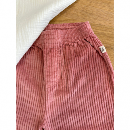 Pantalon en velours côtelé Miki | Rose - Cozmo Pantalon en velours côtelé Miki | Rose - Cozmo