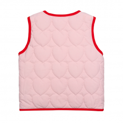 Veste sans manche révsersible | Love rose