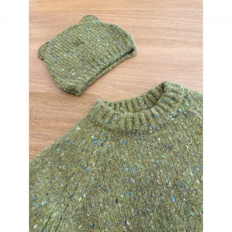 Pull laine Drew Enfant | Vert - Cozmo Pull laine Drew Enfant | Vert - Cozmo