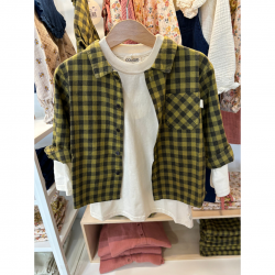 Chemise à carreaux Samuel enfant | Vert