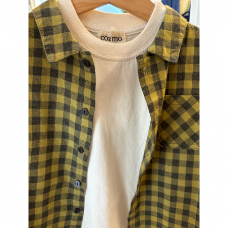 Chemise à carreaux Samuel enfant | Vert - Cozmo Chemise à carreaux Samuel enfant | Vert - Cozmo