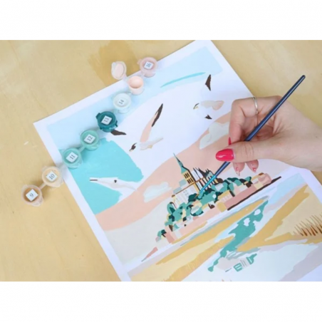 Coffret de peinture au numéro | Mont Saint Michel - La petite épicerie