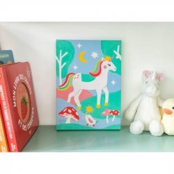 Coffret de peinture au numéro enfant | Licorne et piou