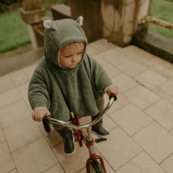 Poncho velours | Vert