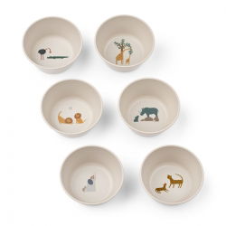 Lot de 6 bols  | Lapin sandy