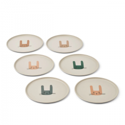 6 assiettes | Lapin/Sandy