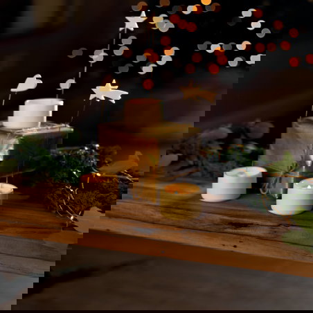 Bougeoir grès et métal | Etoile - Rader