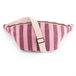Sac banane | Rayure Bordeaux / Bubble pink
