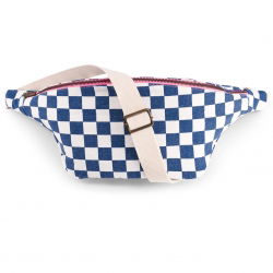 Sac banane | Damier Ecru / Bleu navy