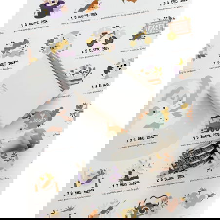 Affiche "Mes premières fois" | Lapins - Les petites dates