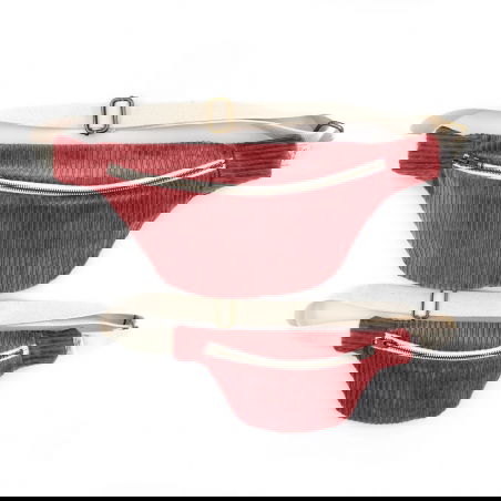 Sac banane Kids velours | Framboise - Rien que des bêtises