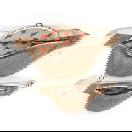 Sac banane Kids velours | Taupe - Rien que des bêtises