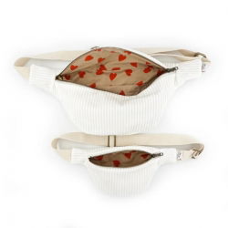 Sac banane Adulte velours | Ecru
