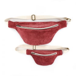 Sac banane Adulte velours | Framboise