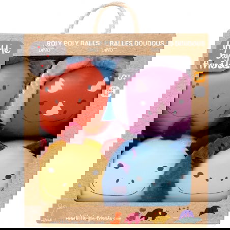 4 balles doudous Dooballs | Les amis dinos - Little Big Friends 4 balles doudous Dooballs | Les amis dinos - Little Big Friends