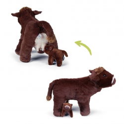 Peluche Maman et bébé | Vache