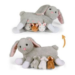 Peluche Maman et bébés | Lapin