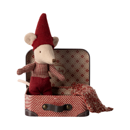 Souris de Noël | Bébé et sa valise - Maileg Souris de Noël | Bébé et sa valise - Maileg