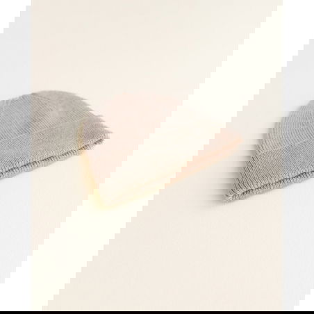 Bonnet Beanie en laine | Sable - Hvid