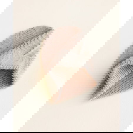 Bonnet Beanie en laine | Sable - Hvid