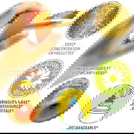 P’tit pot de Gel Pailleté Déco 50ml | Argent - Cléopâtre