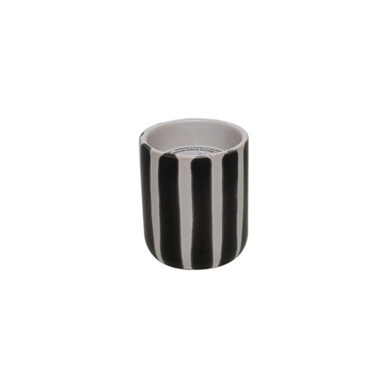 Pot bougie rayure | Noir