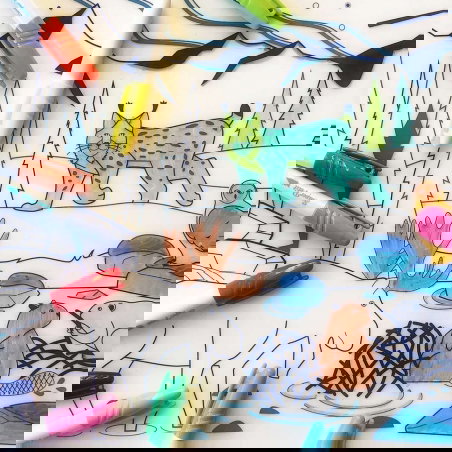 Set en silicone à colorier | Forêt boréale - Super Petit